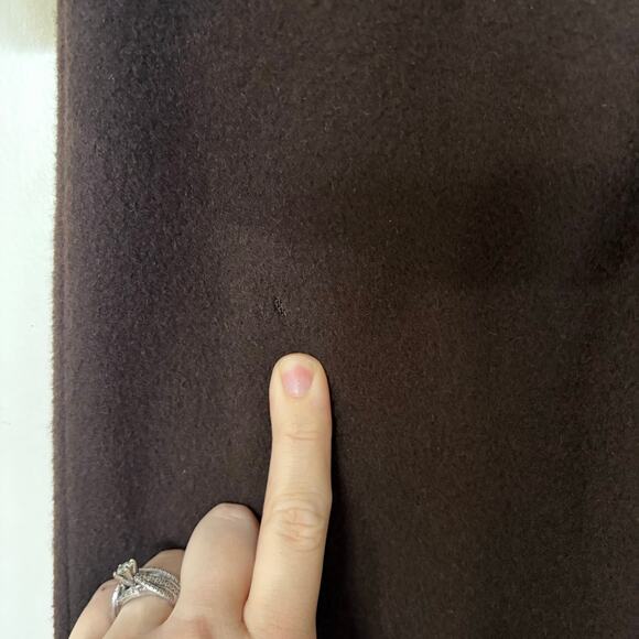 Vintage Women's Wool Camel Hair Trench Coat 6 Brown 80's Union USA Outerwear - Picture 6 of 12